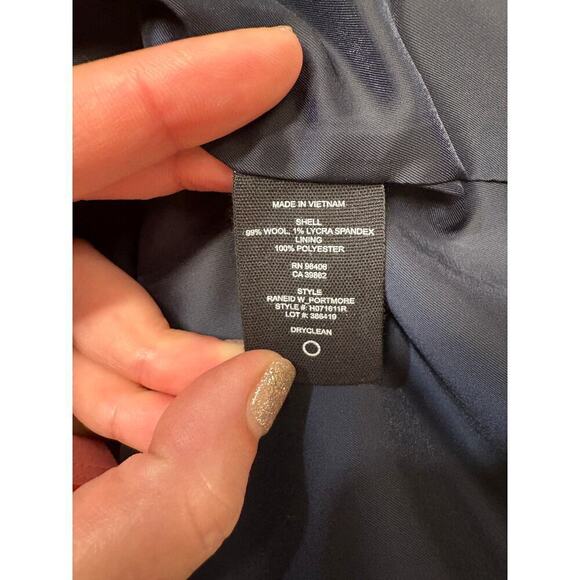 New NWT Theory Raneid A-Line Wool Blend Dress Mid Blue Multi Portmore - 12 - Picture 8 of 8